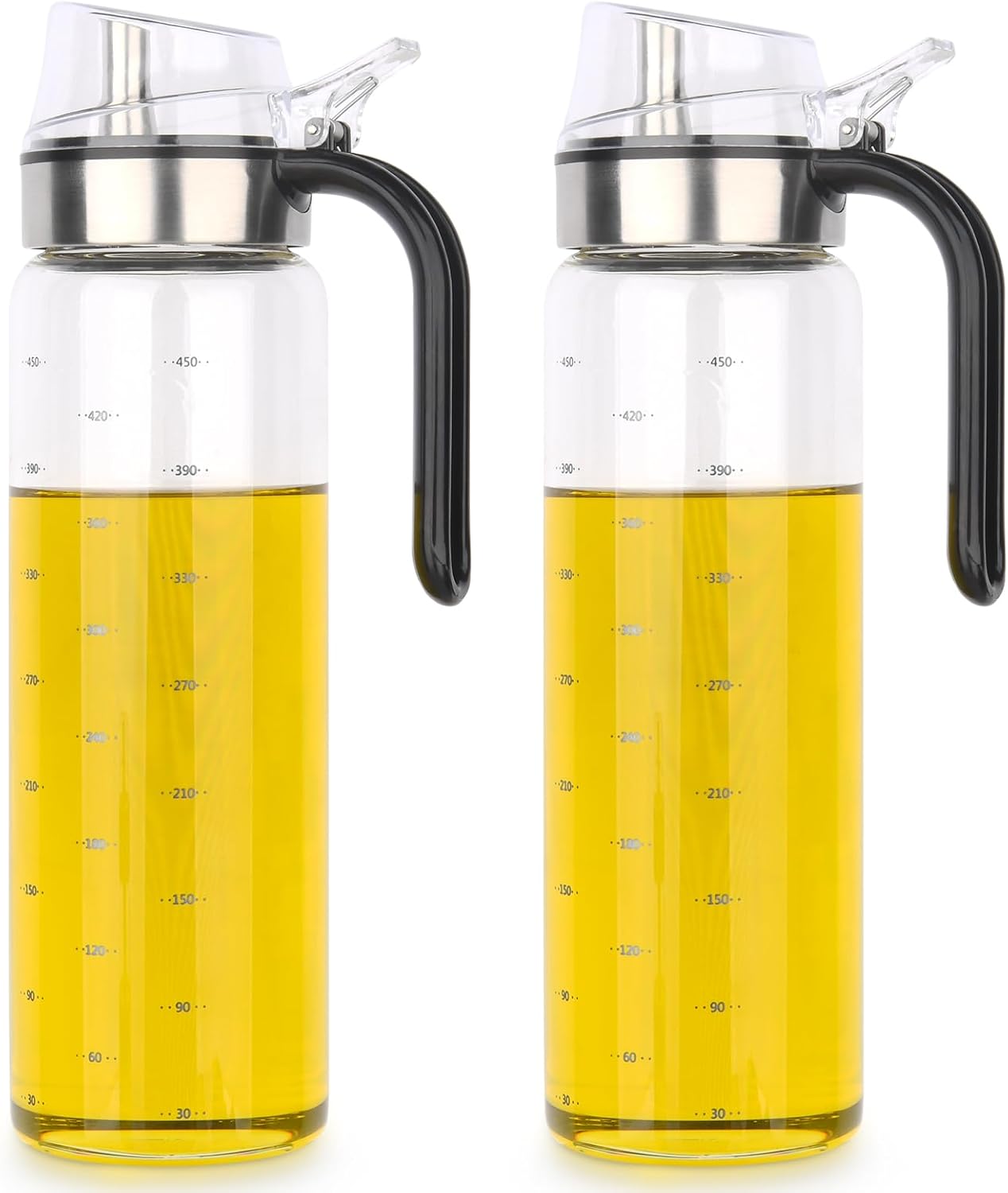 Botella dispensadora de aceite de oliva de vidrio