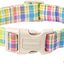 Collar Pascua perro ajustable cuadros coloridos 14-21pulg
