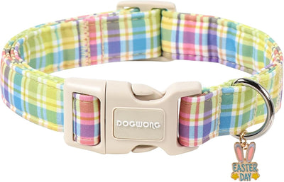Collar Pascua perro ajustable cuadros coloridos 14-21pulg