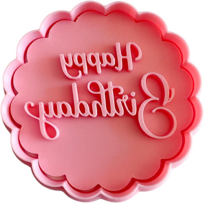 Cortador galletas 3D rosa 3.1in para fondant y manualidades