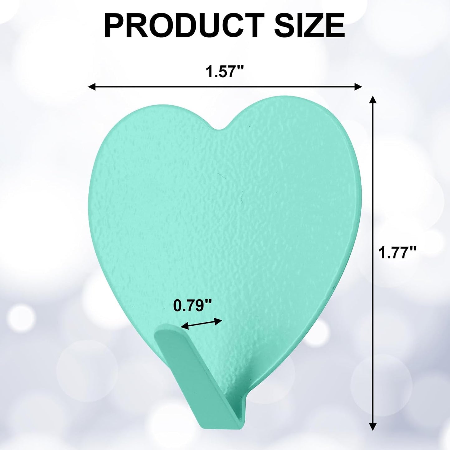 8 Ganchos Corazón Autoadhesivos Decorativos para Niñas