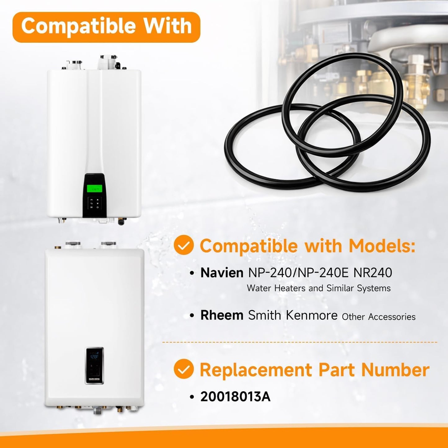 3 Juntas Silicón Comp Navien NP240