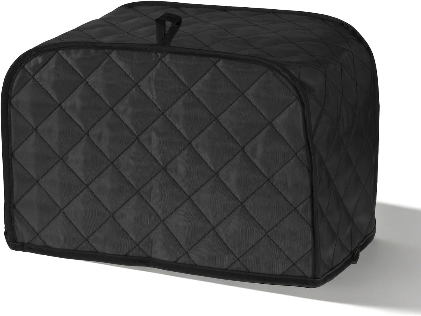 Fundas para tostadora de 2 rebanadas algodón acolchado lino negro