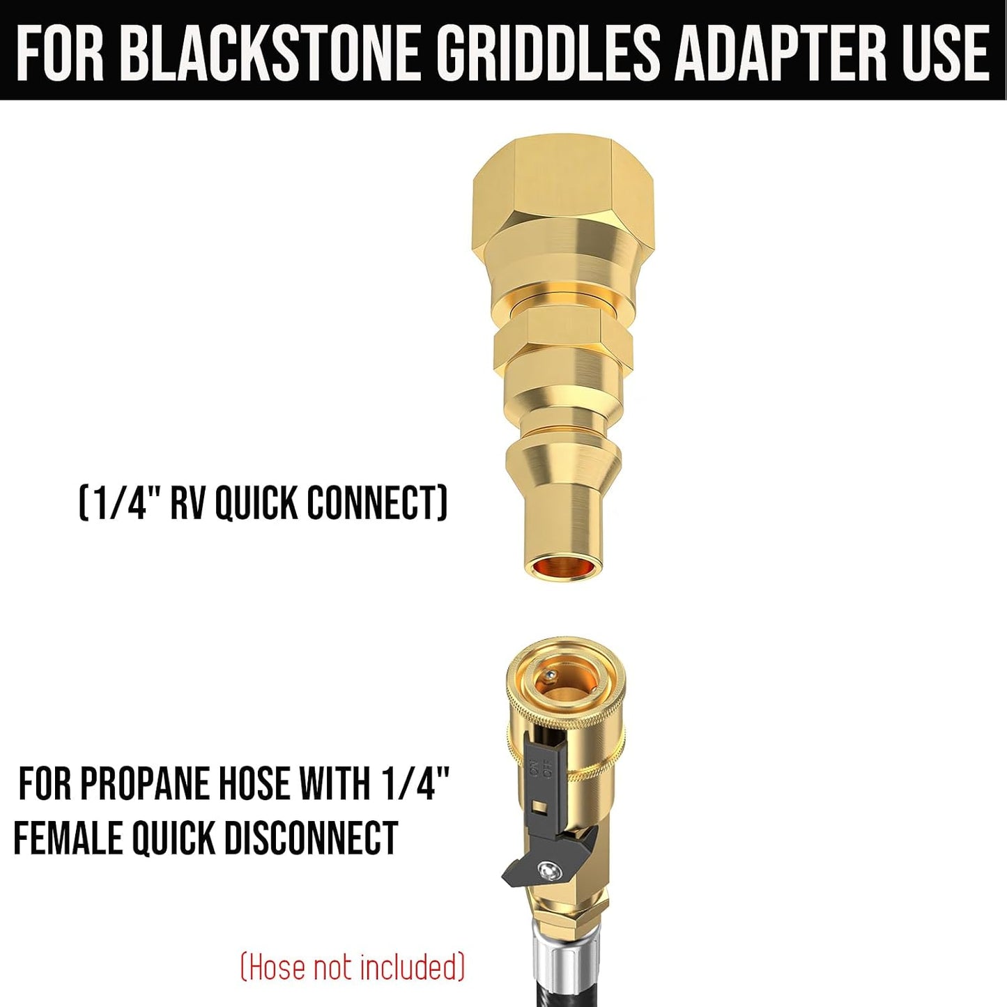 Adaptador 3/8'' hembra a 1/4'' para conexión de gas RV
