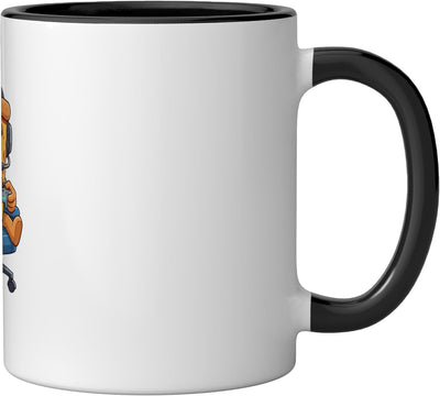 Taza para café con controlador de videojuegos divertido negro/blanco