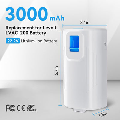 Batería 22.2V 3.0Ah para aspiradora Levoit LVAC-200
