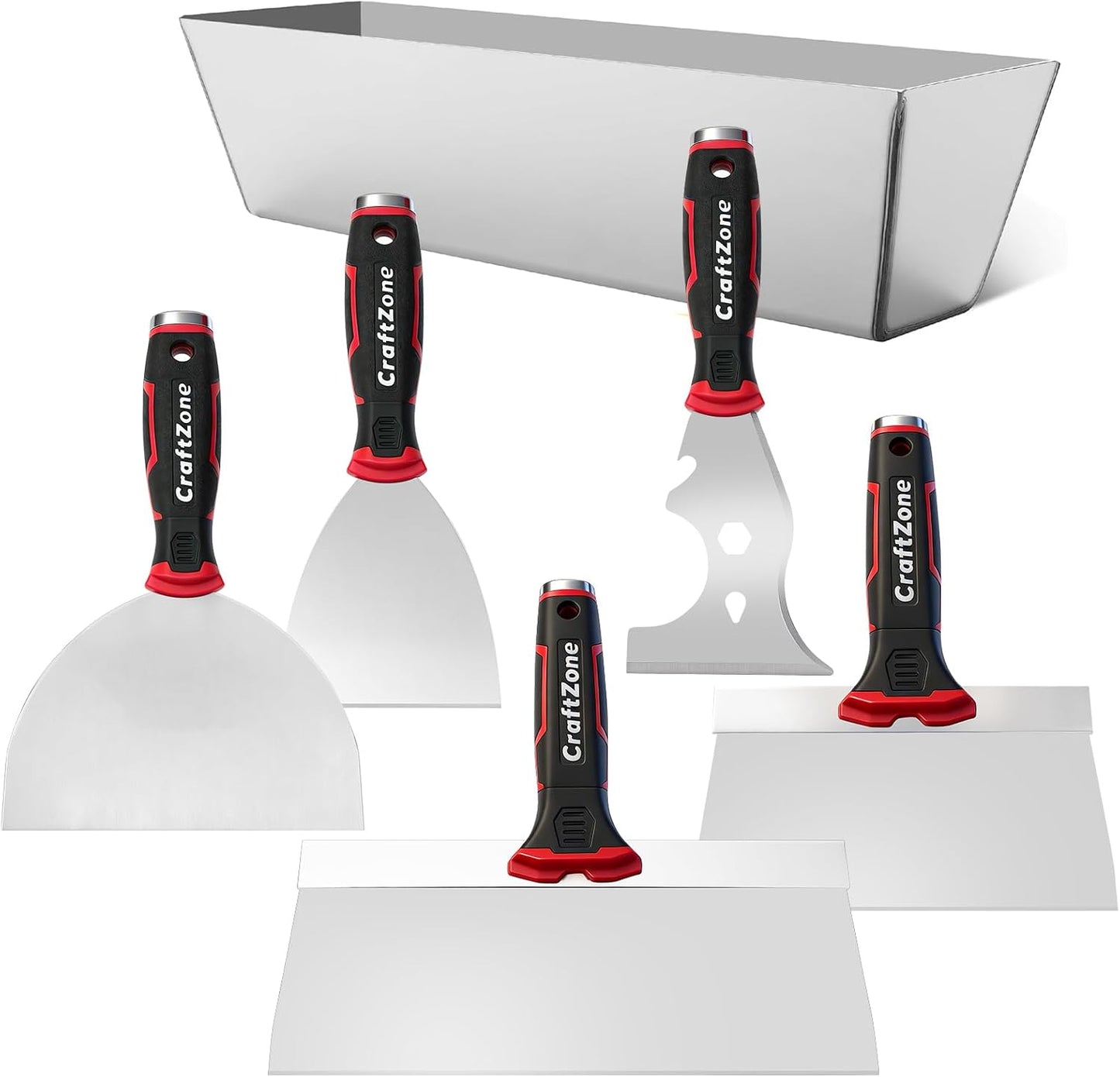 Set 6 Cuchillos Masilla Yeso Cinta Raspador Parchear