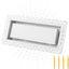 Cubierta ventilación pared metal 4x10pulg ajustable blanca