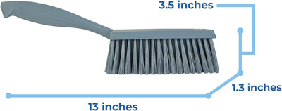 Cepillo banco cerdas suaves poliéster 14pulg gris