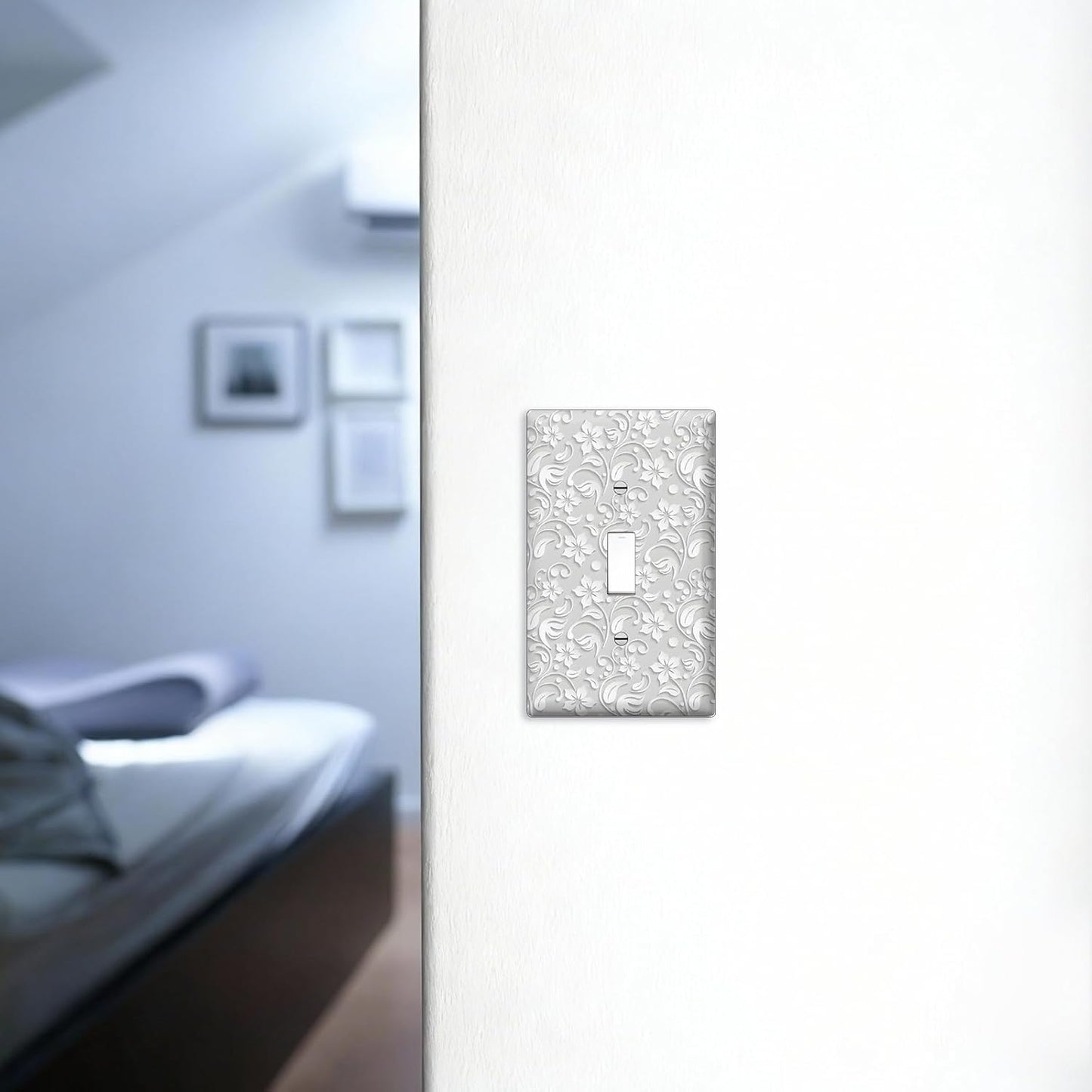 Cubierta placa interruptor palanca relieve 3D 6 diseños