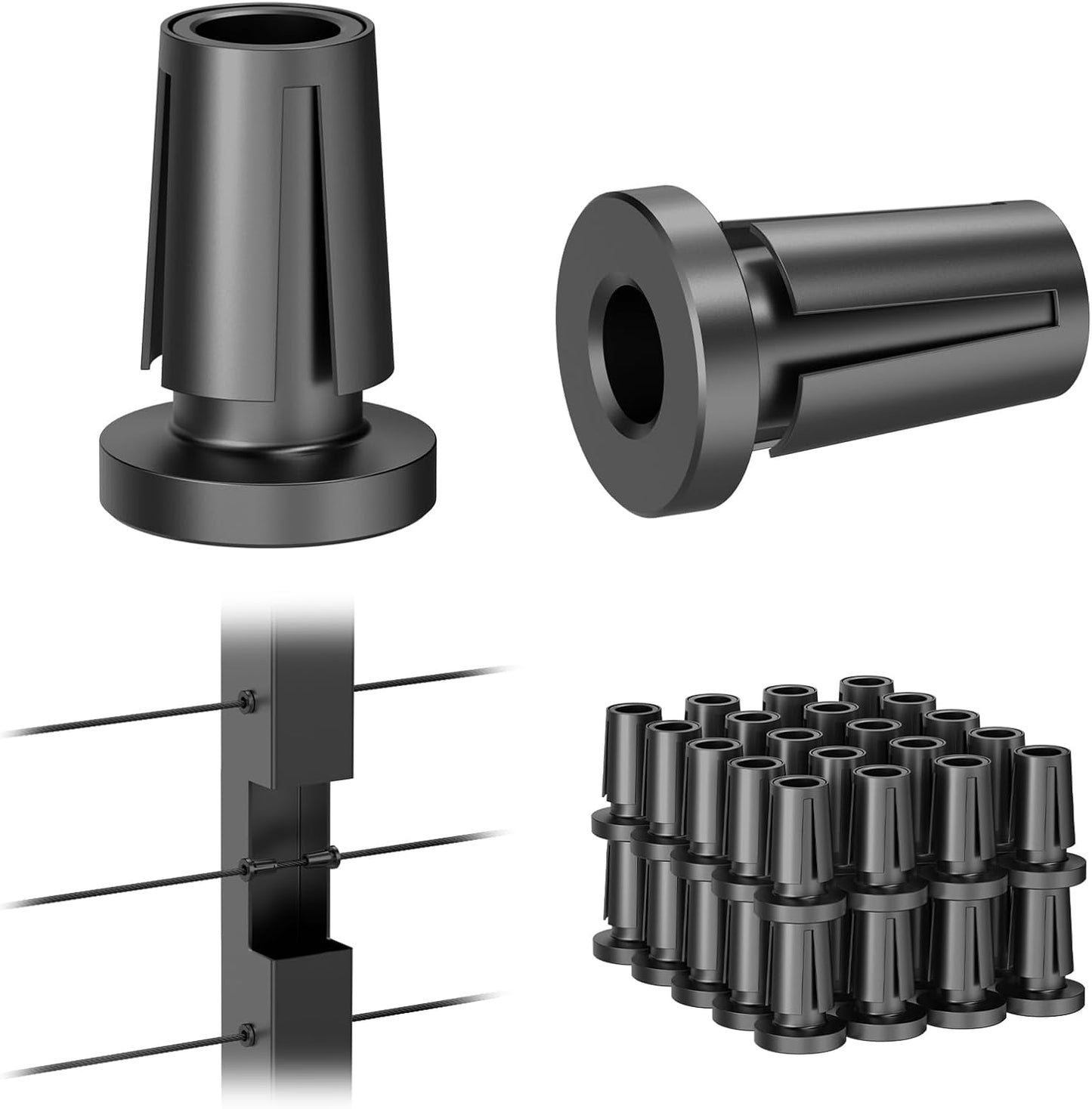 40 Fundas Acero Inox para Barandillas