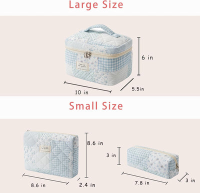 Bolsa maquillaje viaje acolchada mujer estampado floral