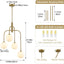 Candelabro moderno Sputnik dorada 4 luces ajustable comedor cocina
