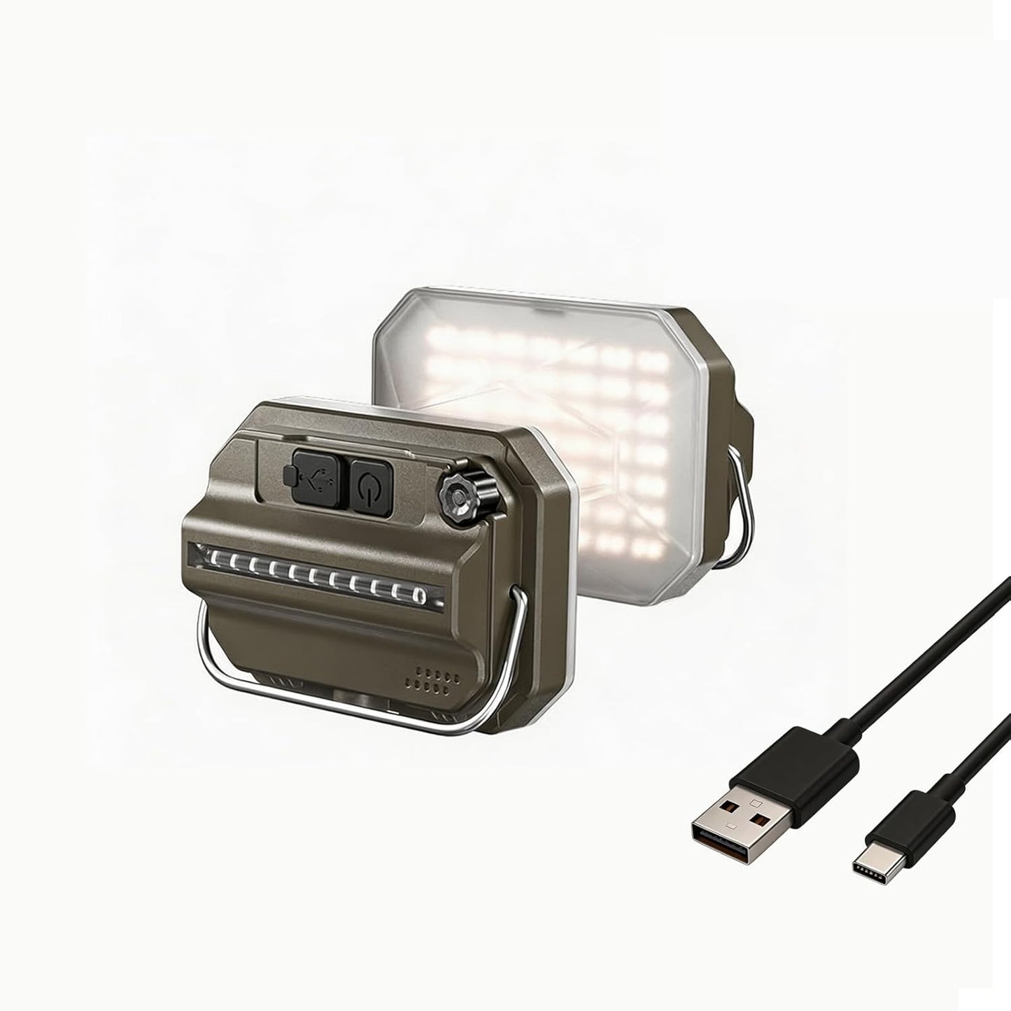 Linterna campamento recargable 2en1 850lúmenes USB-C 5 modos LED