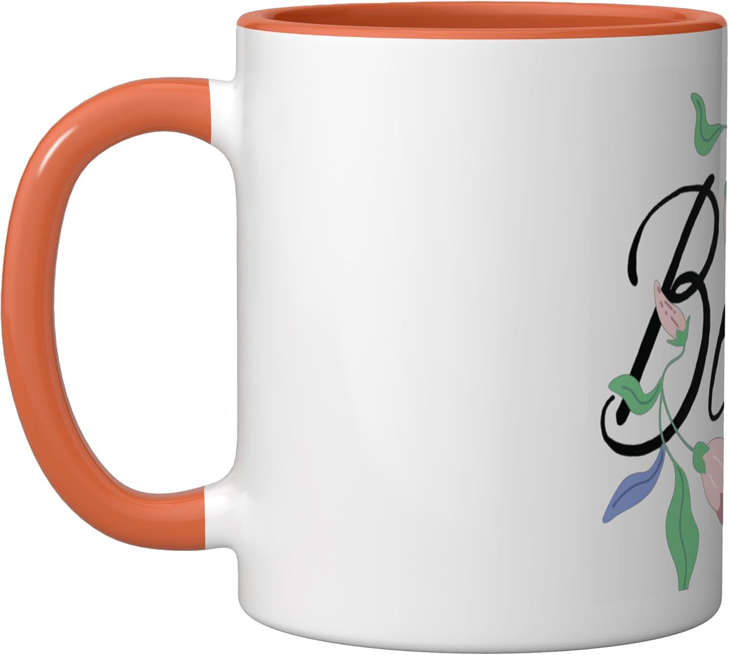 Taza Cerámica Blooming Naranja/Blanco