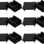 12 Tapas Canal Negro 1-5/8pulg Cubiertas Plástico PVC
