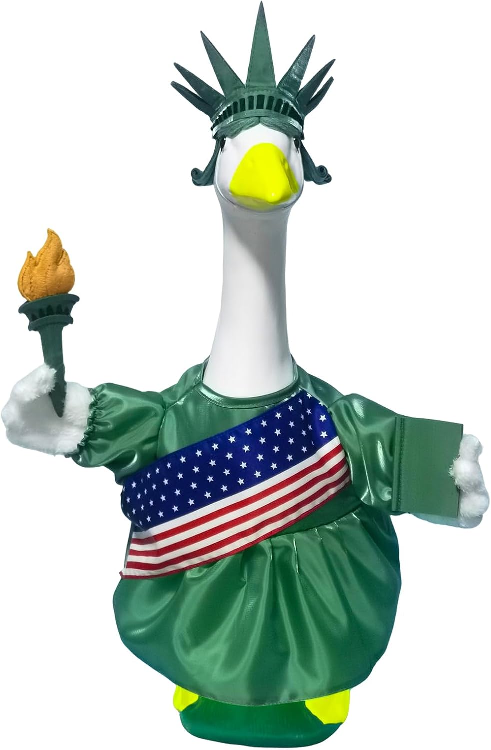 Estatua ganso traje 4 de julio 23pulg jardín