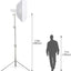 2 Soportes Luz Acero Inox 9.2ft Adaptador 1/4-3/8