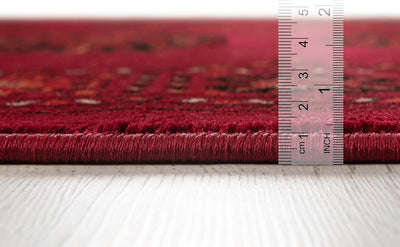Alfombra rectangular 7x10ft color rojo y negro