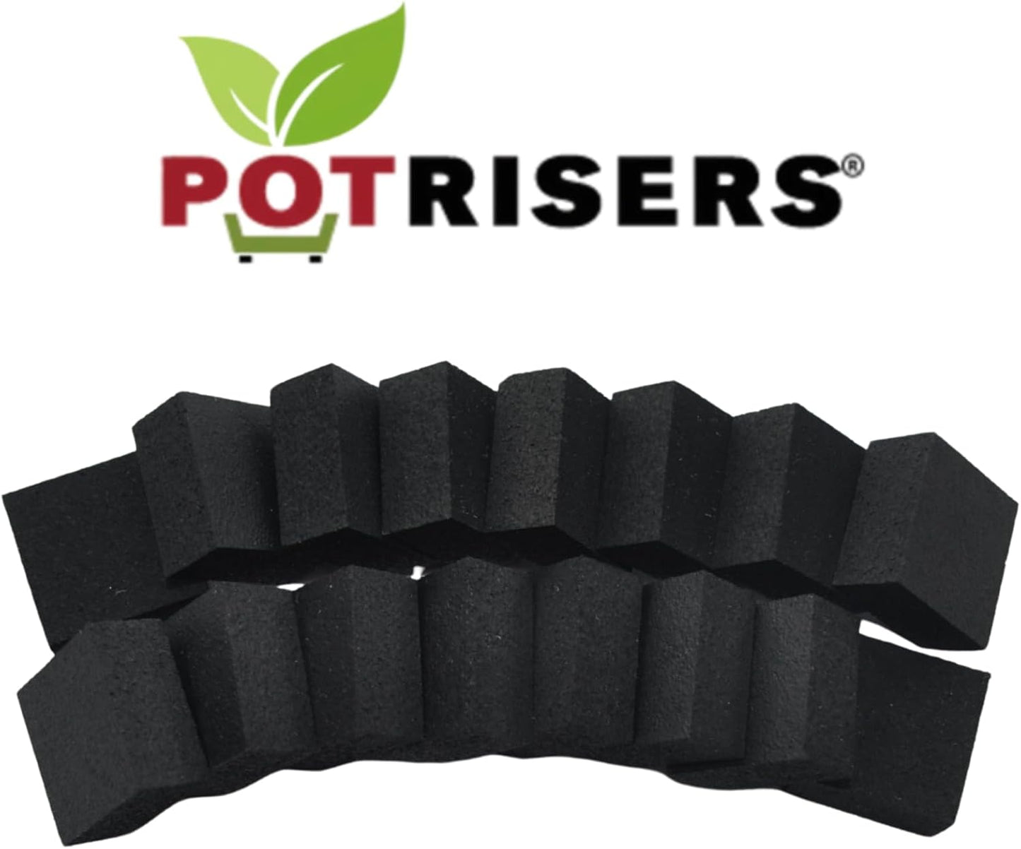 Pies para macetas invisibles negro pack 16