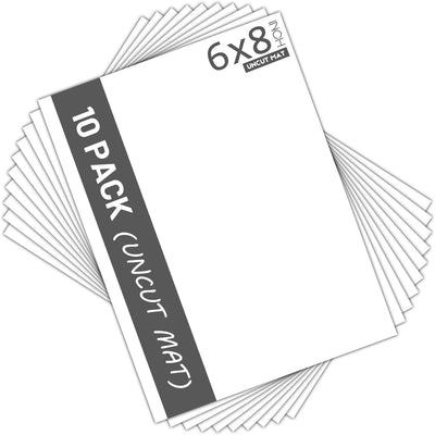 Mat Board Center 10 Pzas Cartón Blanco 6x8 Sin Corte