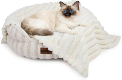 Manta para mascotas supersuave 25x35pulg crema