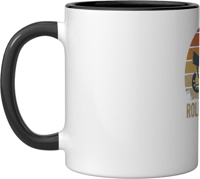 Taza Cerámica Gato Retro Negro/Blanco