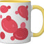 Taza cerámica de hierro globulo rojo hemoglobina amarillo/blanco