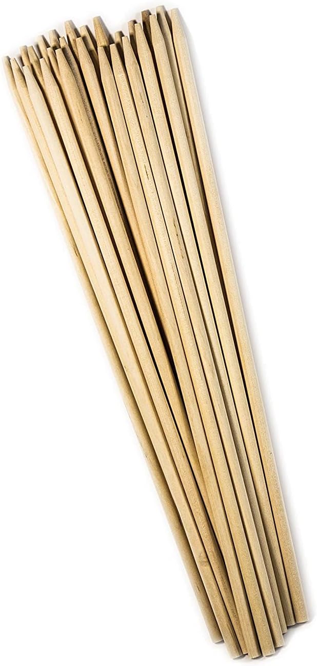 Brochetas bambú 18pulg 100uds con pinchos doble extremo 5.5pulg