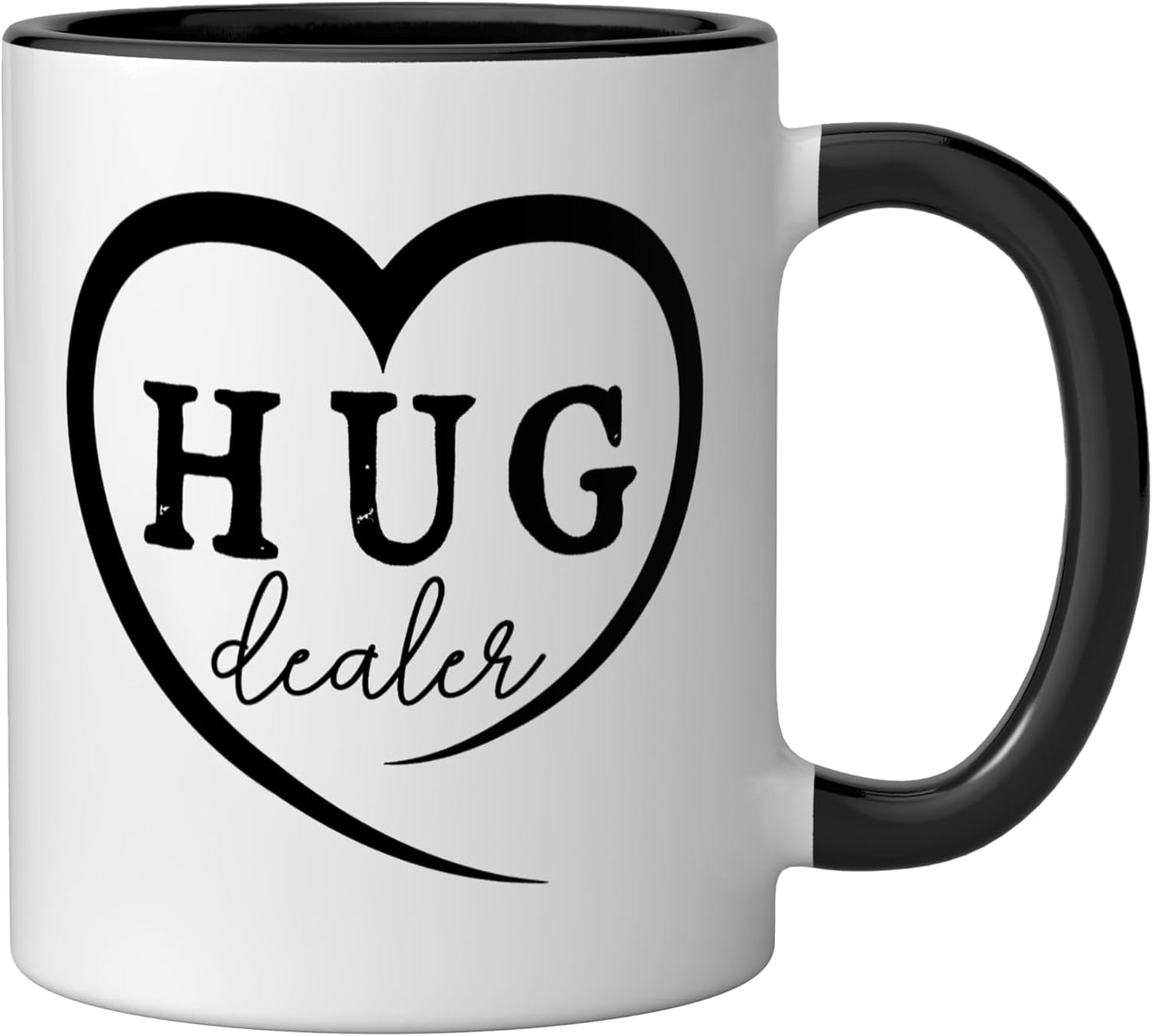Taza cerámica Hug Dealer negra/blanca