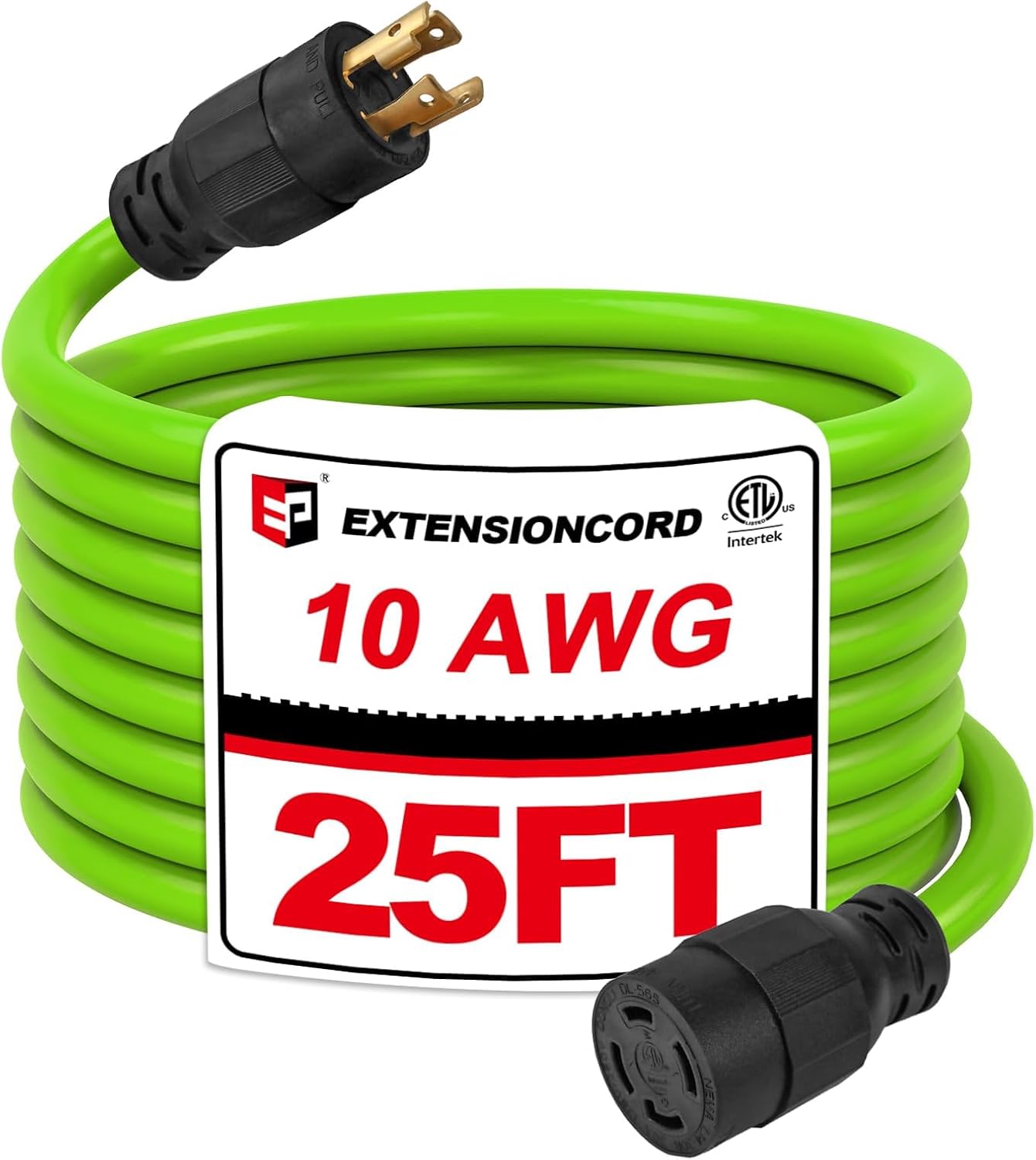 Cable extensión generador 30A 25pies 4 clavijas NEMA L14-30P/R