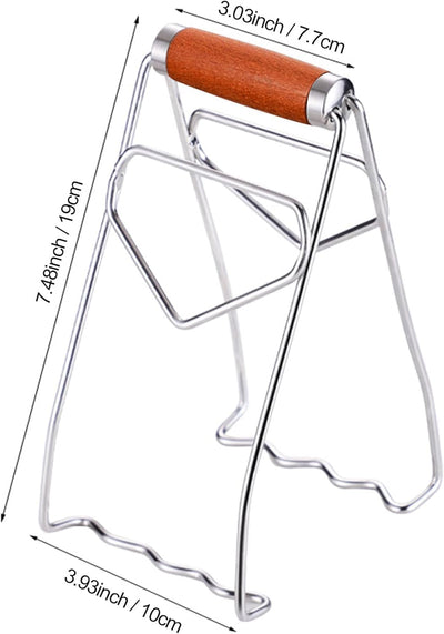 Pinza placa caliente y elevador acero inox para freidora ollas
