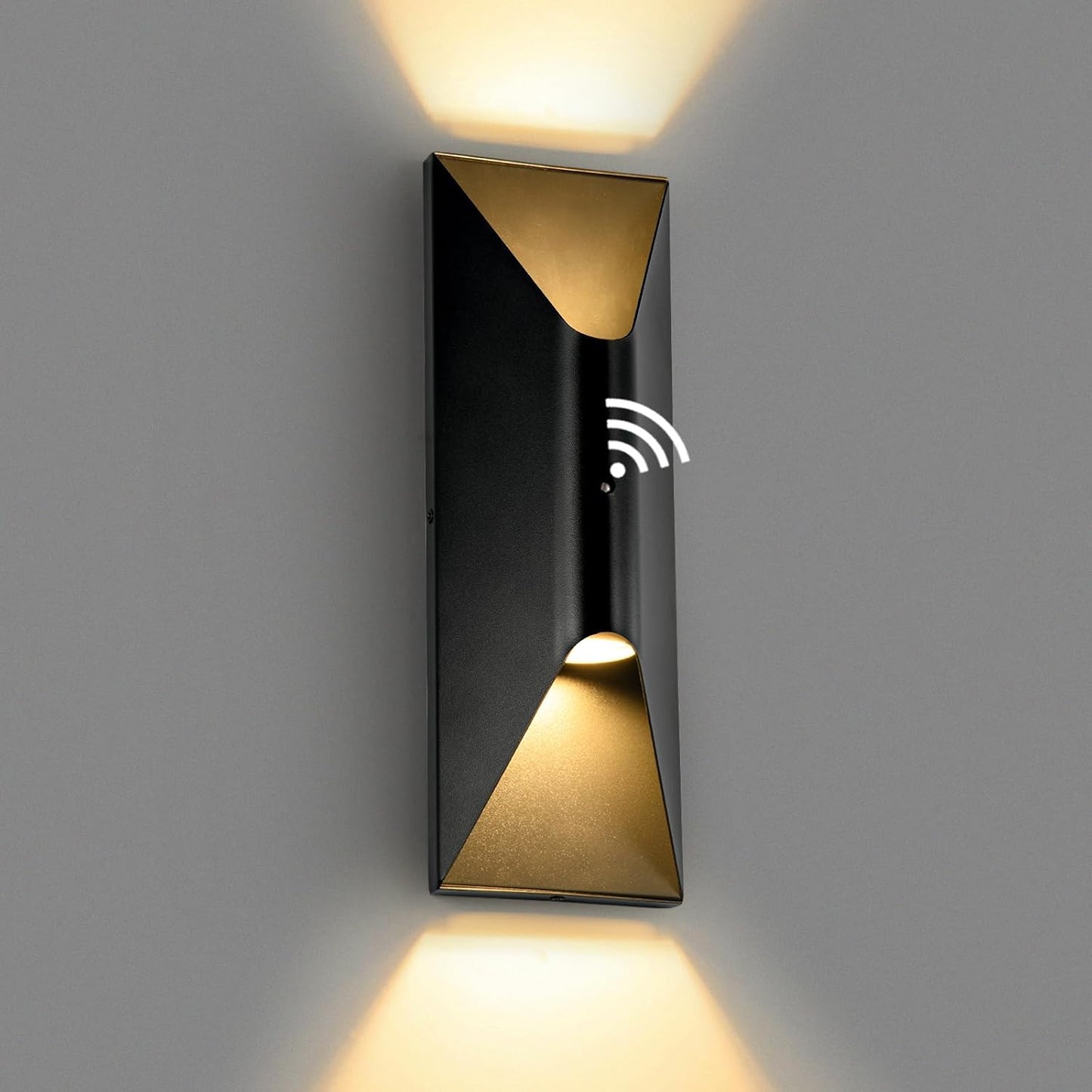 Lámpara pared exterior 15pulg LED 3000K moderna negra