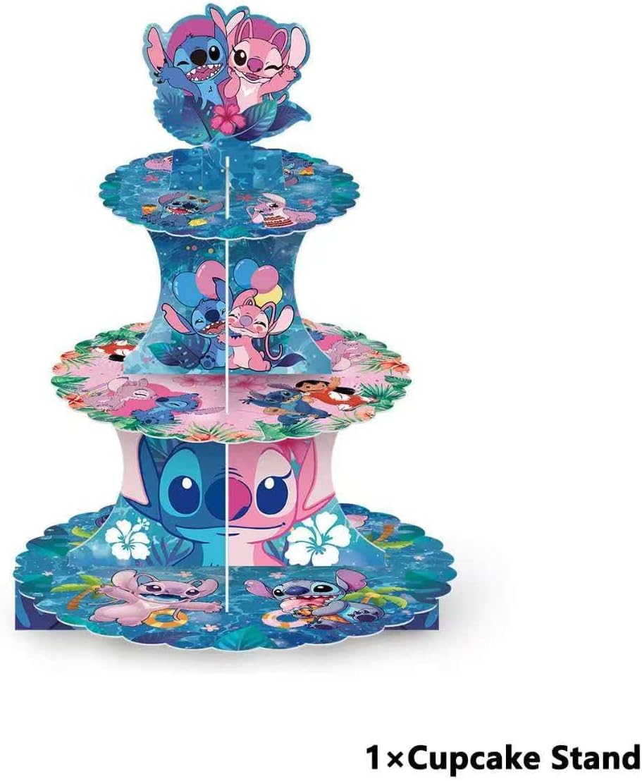 Soporte de tres niveles para fiestas temáticas y decoraciones de cumpleaños