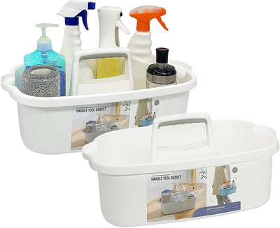 2 Pack Organizador Plástico Multiusos con Asa para Baño