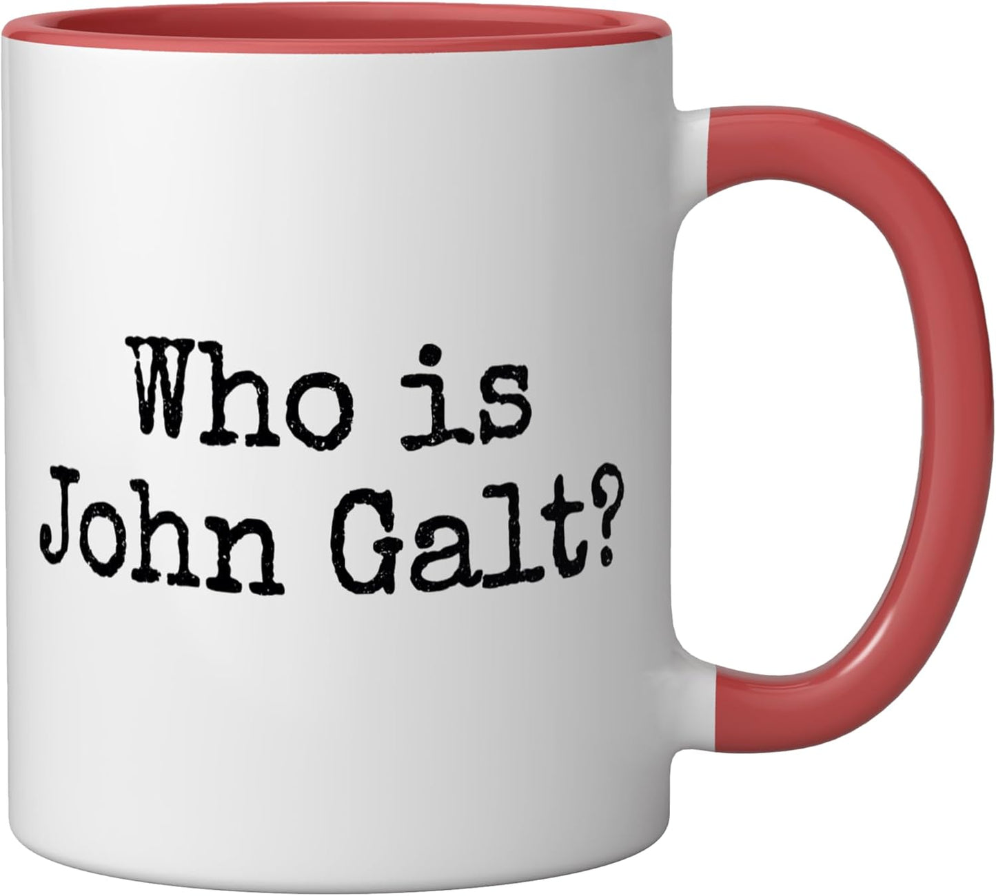 Taza cerámica Who Is John Galt Roja/Blanca