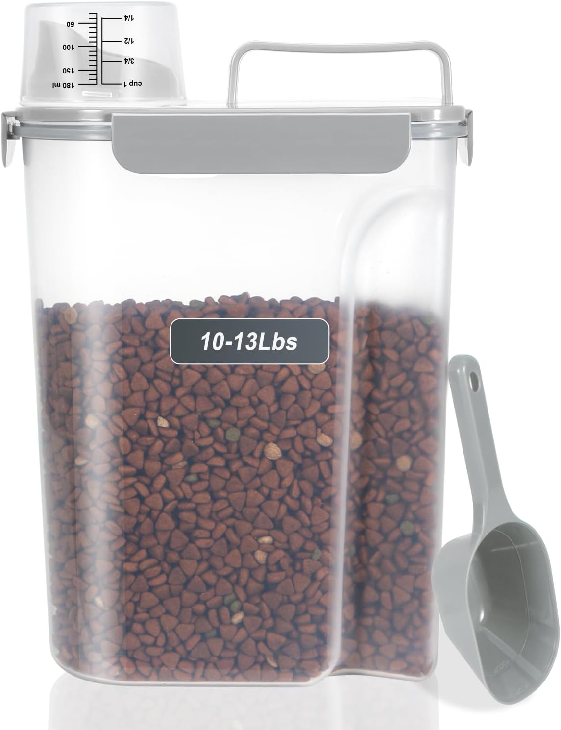 Contenedor alimento mascotas 10-13lb hermético transparente