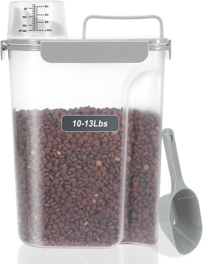 Contenedor alimento mascotas 10-13lb hermético transparente