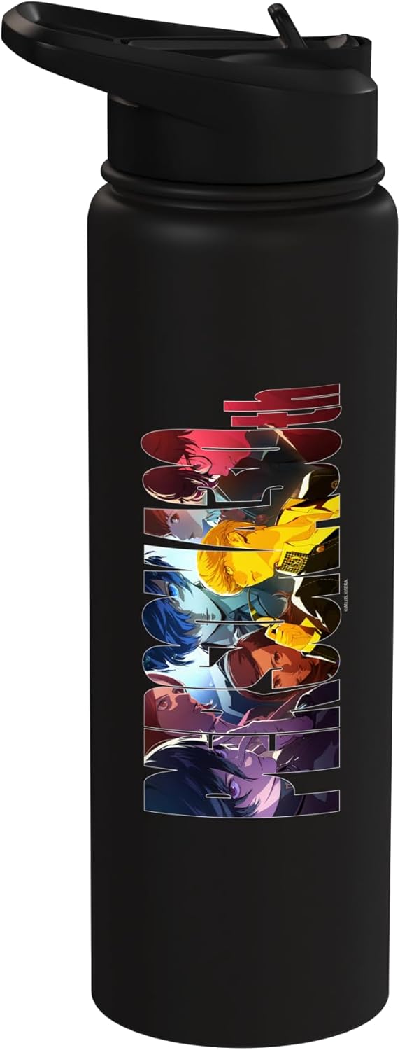 Botella de agua aislada de acero inoxidable ATLUS Persona 30th