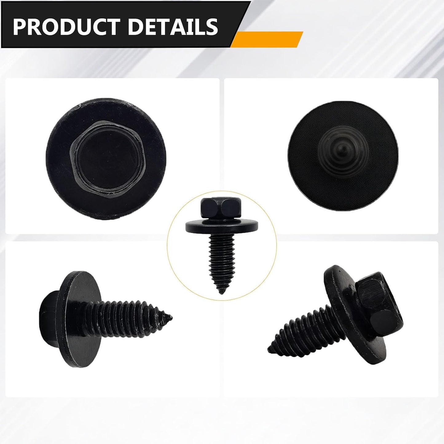25 Pernos Hex 3/8" Capó y Guardabarros GM