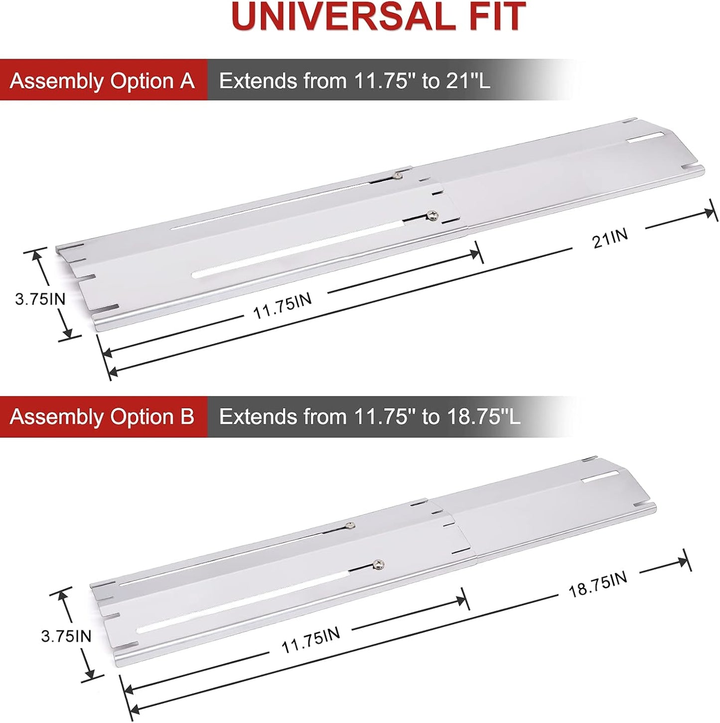 Placas calor universal parrilla gas deflectores repuesto