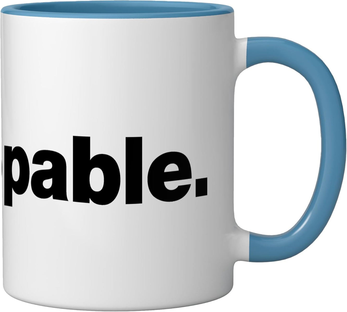 Taza Cerámica Diseño Unstoppable Azul/Blanco