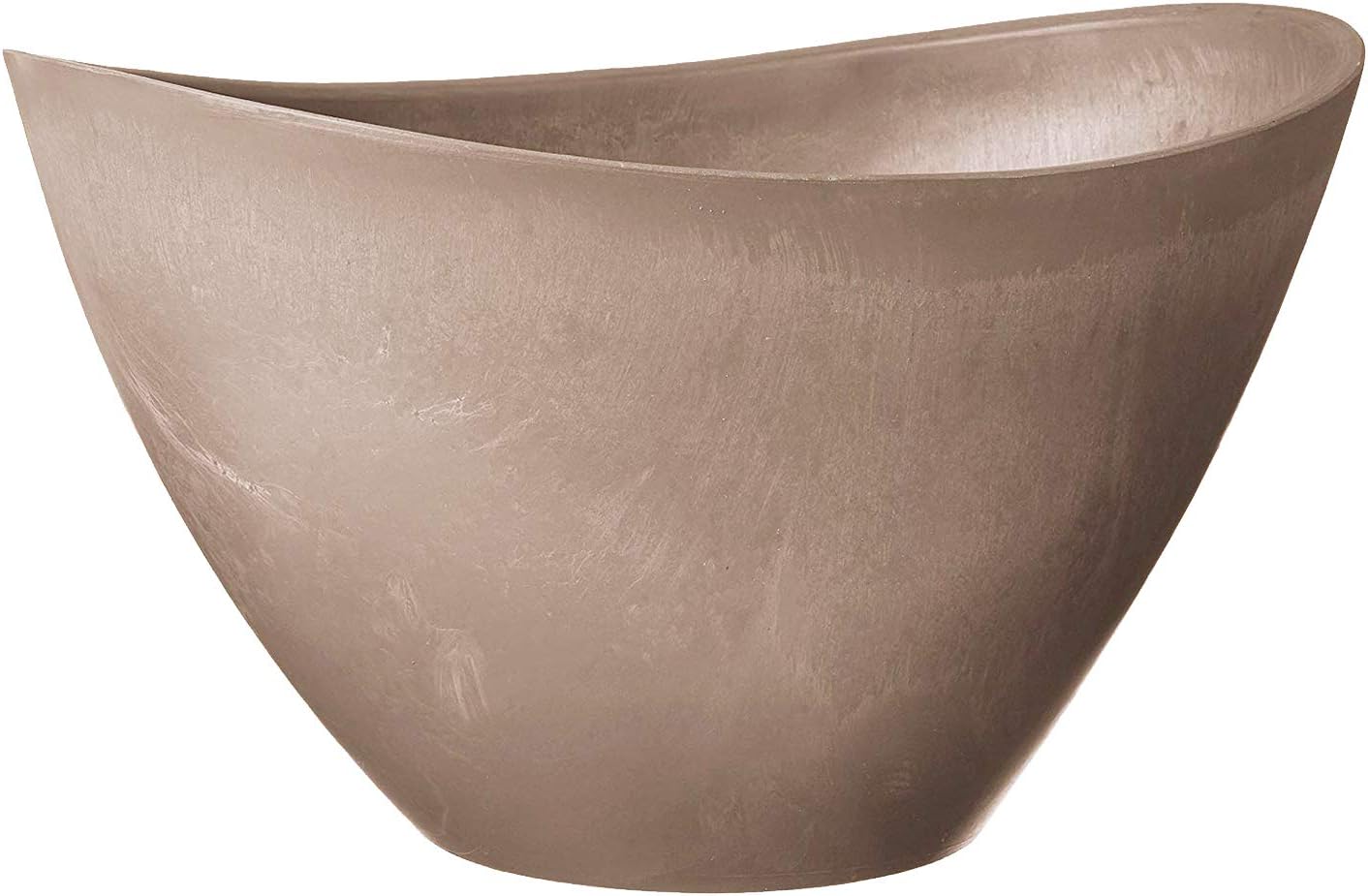 Maceta curvada material compuesto para plantas interiores