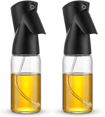 Pulverizador de aceite de oliva en vidrio paquete 2 botellas recargables