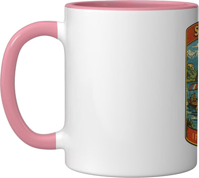 Taza Cerámica Slovenia Rosa/Blanca