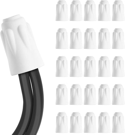 25 Tuercas Alambre Cerámica Conectores Porcelana Tamañ Mediano