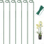 6 Estacas Soporte Plantas 35.4pulg con 15 Lazos Giratorios