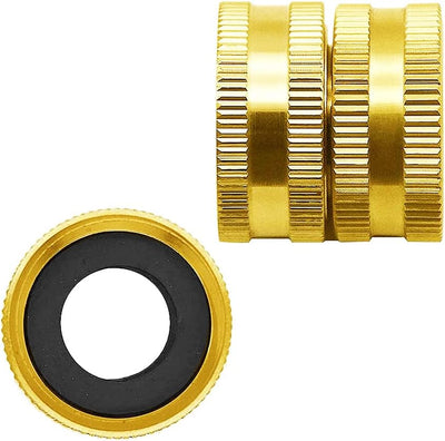 Conector manguera jardín 3/4pulg doble hembra latón paquete 2