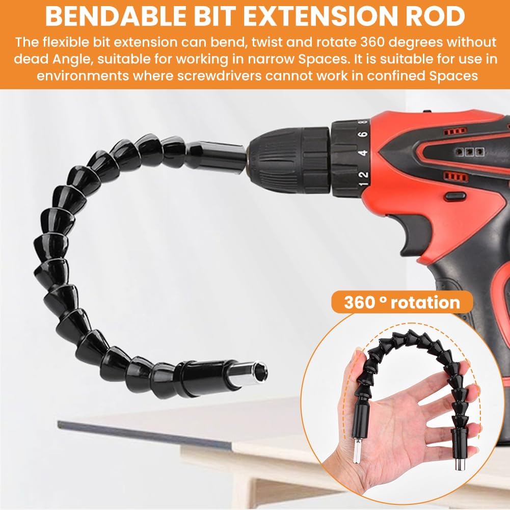 Set 21 Brocas Flexibles con Adaptador Taladro 1/4-1/2pulg