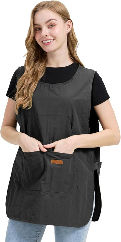Delantal impermeable unisex Molaxhome con 3 bolsillos y botones laterales